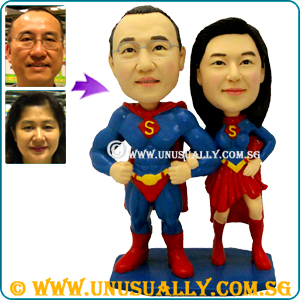 Custom 3D Lovely Super Couple Figurines